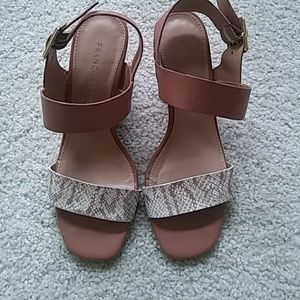 Franco sarto wedges, brown, size 6.5